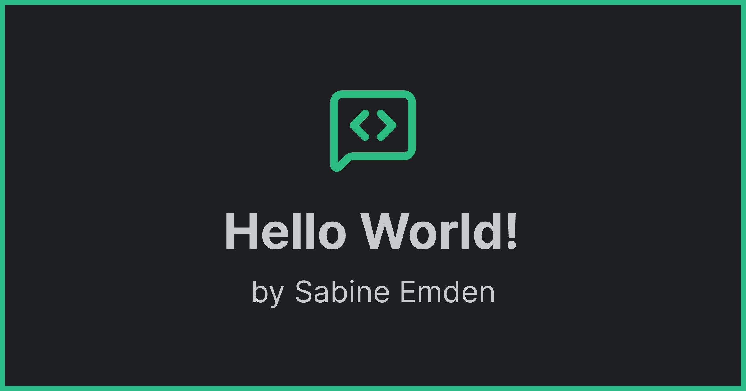 Home • Hello World!
